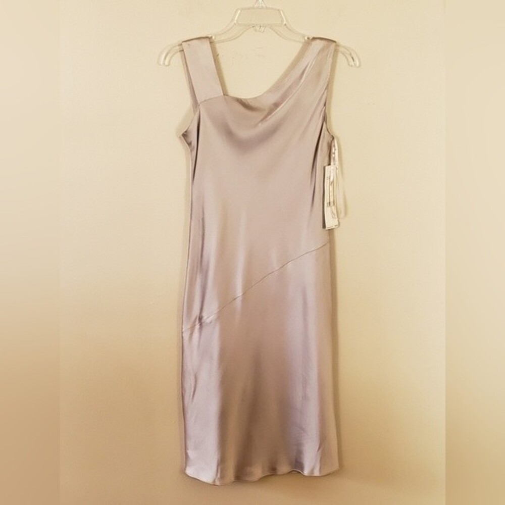 NWT Emanuel Ungaro Women's Silver Dress Size 4 Damaged